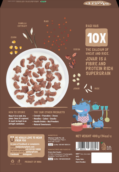 Picture of Slurrp Farm Choco Crunch Chocolate Cereal  | Ragi Stars and Moons 