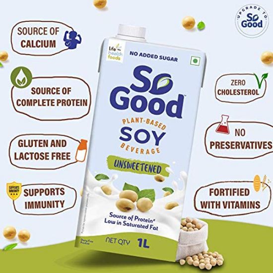 Picture of So Good Soya Milk | 1 Liter | Pack Of 2