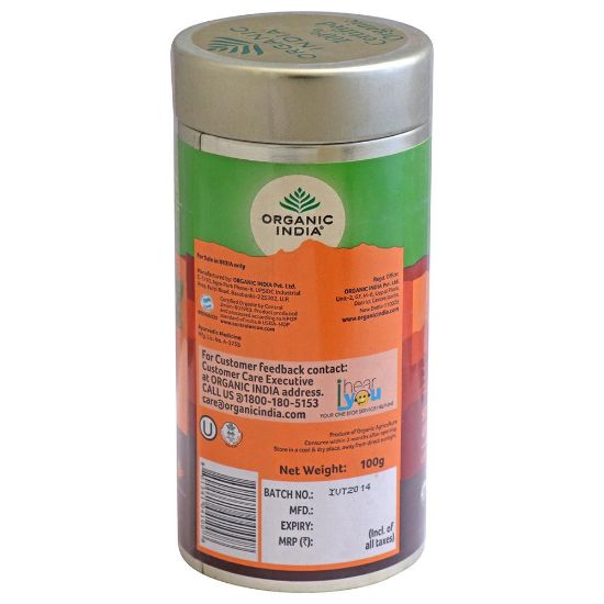 Picture of Organic India  Tulsi  Tea Ginger Tin | 100 gm  