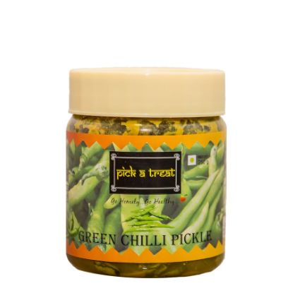 Picture of Pick A Treat - Green Chilli Pickle - 120 gm | Pack OF 2