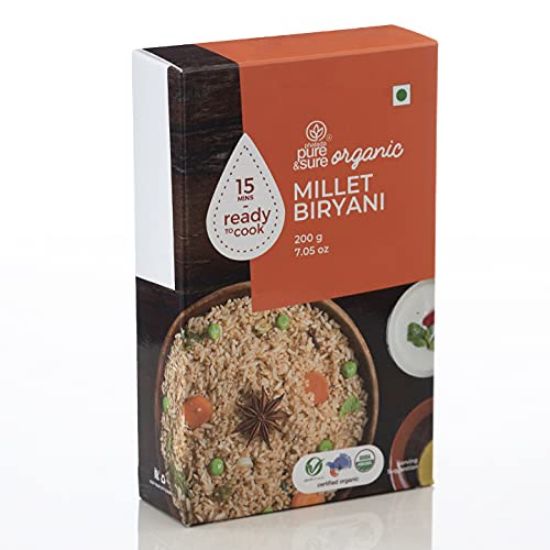 Picture of Pure & Sure Organic Millet Biryani Mix | Ready to Cook Biryani | 200 gms. 
