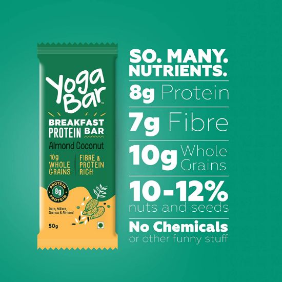 Picture of Yoga Bar Almond Coconut Bar 50 Gm | Pack Of 2