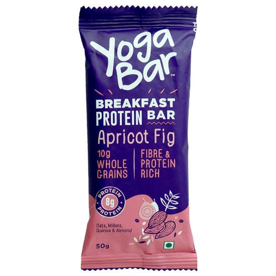 Picture of  Yoga Bar Breakfast Apricot Fig Protein Bar 50 g | Pack Of 2