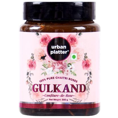 Picture of Urban Platter Natural Gulkand (Rose Petal Jam), 300g [100% Natural | Sun Dried | Nature's Coolant | Chaitri Roses.] 