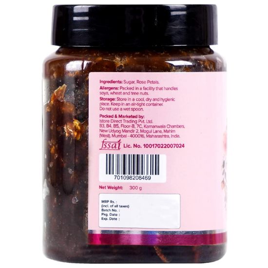Picture of Urban Platter Natural Gulkand (Rose Petal Jam), 300g [100% Natural | Sun Dried | Nature's Coolant | Chaitri Roses.] 