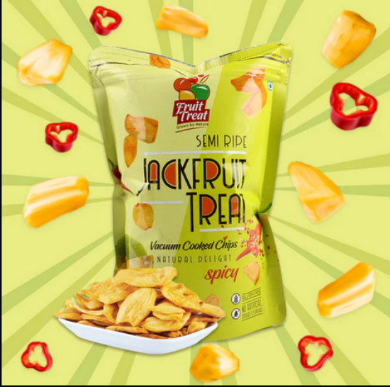 Picture of Fruit Treat Natural Jackfruit Chips with Spicy Chili Masala - 50 gm