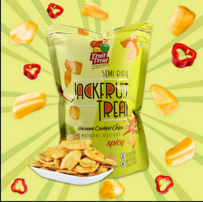 Picture of Fruit Treat Natural Jackfruit Chips with Spicy Chili Masala - 50 gm -  Pack Of 2