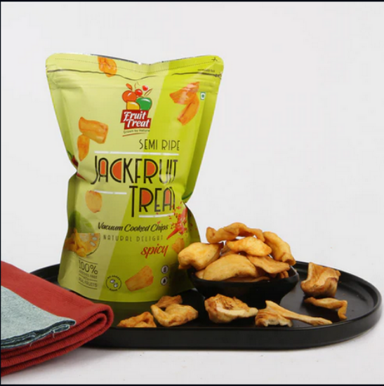 Picture of Fruit Treat Natural Jackfruit Chips with Spicy Chili Masala - 50 gm -  Pack Of 2