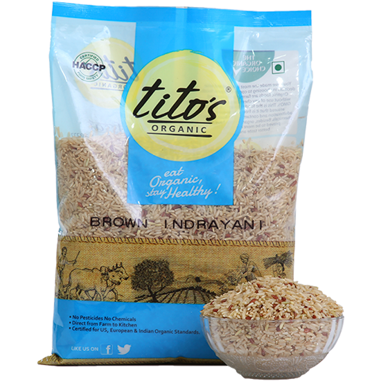 Picture of Tito's Organic Brown Indrayani Rice | 1 Kg 