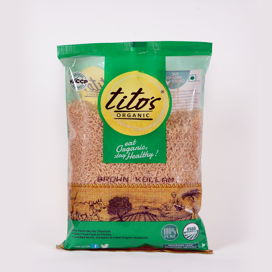 Picture of Tito's Organic Brown Kollam Rice | 1 Kg 