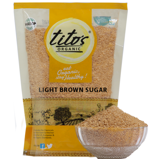 Picture of Tito's Organic Light Brown Sugar | 500 gm 